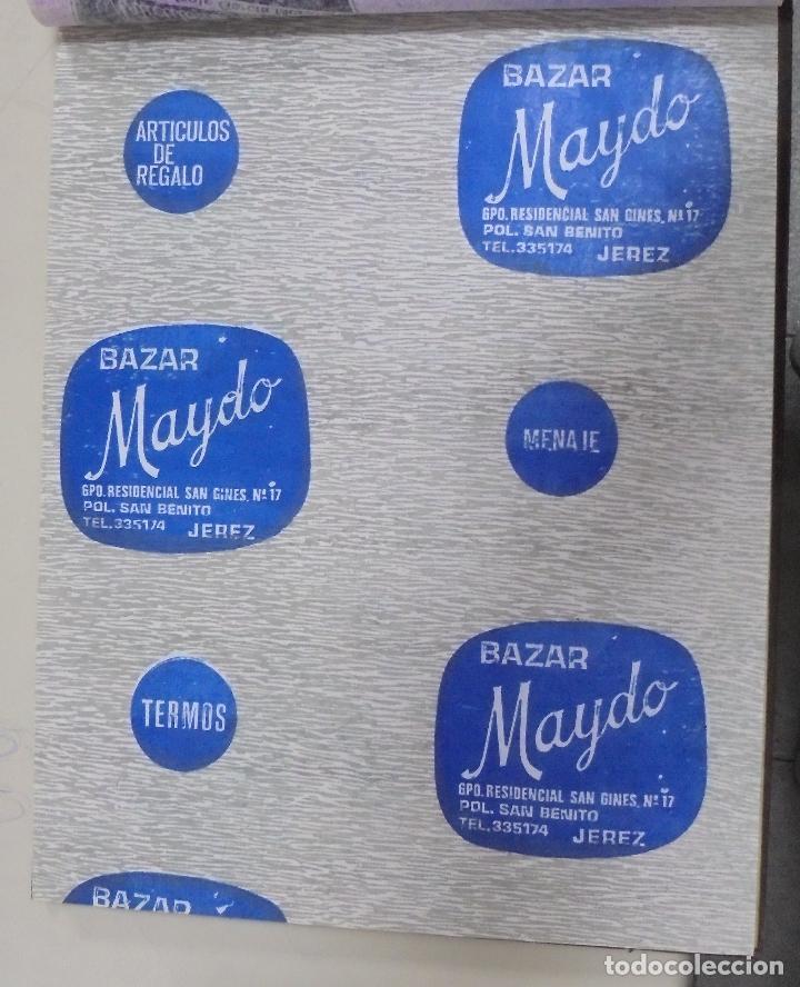 Collezionismo: PLIEGO DE PAPEL. BAZAR MAYDO. ARTICULOS DE REGALO, MENAJE, TERMOS. JEREZ, CADIZ. 35 X 28CM