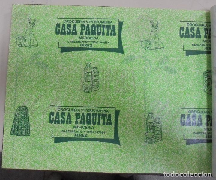 Collezionismo: PLIEGO DE PAPEL. DROGUERIA Y PERFUMERIA. CASA PAQUITA. JEREZ, CADIZ. 35 X 28CM