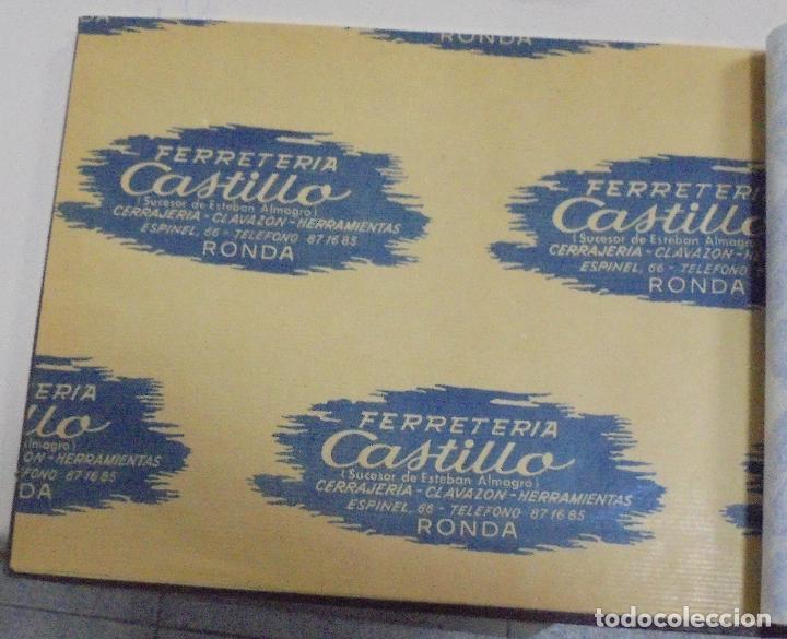Coleccionismo: PLIEGO DE PAPEL. FERRETERIA CASTILLO. RONDA, MALAGA. 35 X 28CM