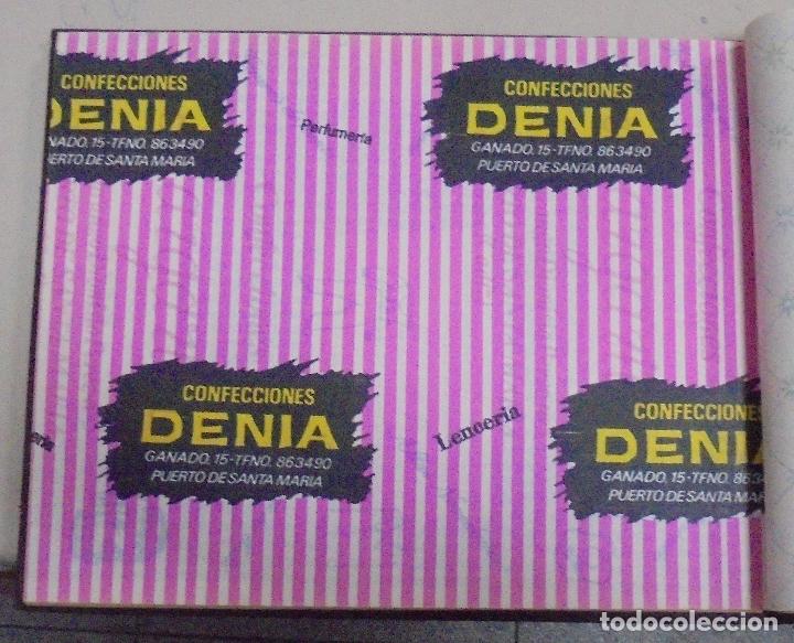 Collecting paper: PLIEGO DE PAPEL. CONFECCIONES DENIA. PERFUMERIA, LENCERIA. PUERTO SANTA MARIA, CADIZ. 35 X 28CM