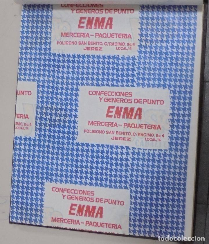 Collecting paper: PLIEGO DE PAPEL. CONFECCIONES Y GENEROS DE PUNTO. ENMA. JEREZ, CADIZ. 35 X 28CM