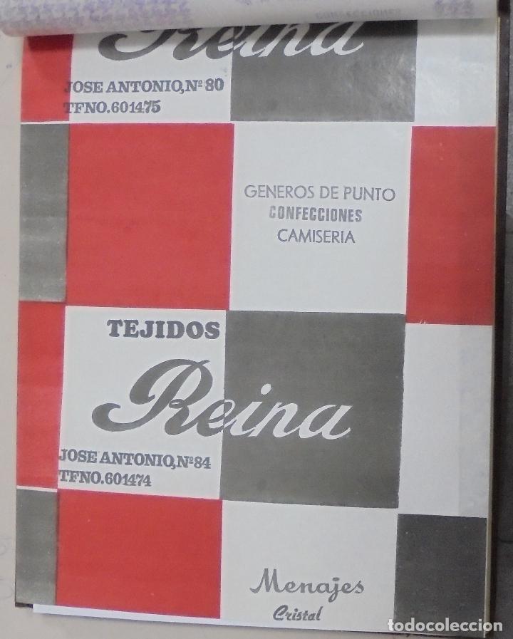 Collecting paper: PLIEGO DE PAPEL. TEJIDOS REINA. MENAJES, CRISTAL, CONFECCIONES. 35 X 28CM