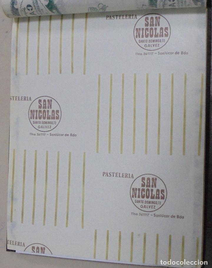 Collecting paper: PLIEGO DE PAPEL. PASTELERIA SAN NICOLAS. SANLUCAR DE BARRAMEDA, CADIZ .35 X 28CM