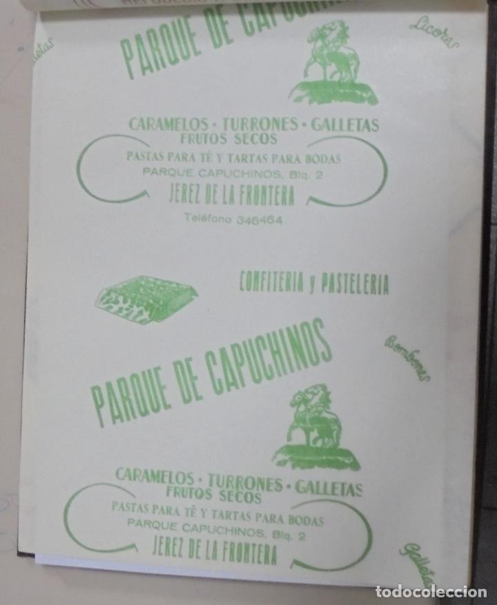 Sammelleidenschaft Papier: PLIEGO DE PAPEL. CONFITERIA Y PASTELERIA. PARQUE DE CAPUCHINOS. JEREZ, CADIZ .35 X 28CM