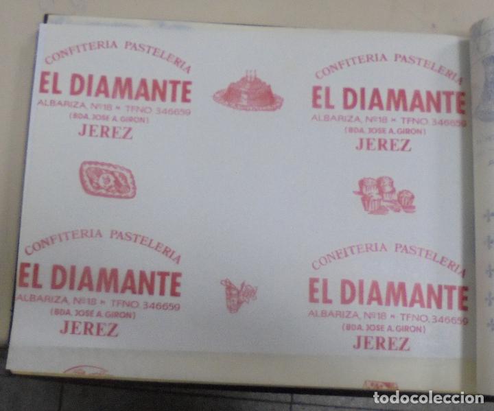 Sammelleidenschaft Papier: PLIEGO DE PAPEL. CONFITERIA, PASTELERIA. EL DIAMANTE. JEREZ, CADIZ. 35 X 28CM