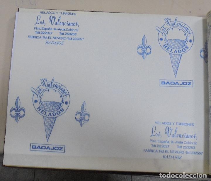 Sammelleidenschaft Papier: PLIEGO DE PAPEL. HELADOS Y TURRONES LOS VALENCIANOS. BADAJOZ. 35 X 28CM