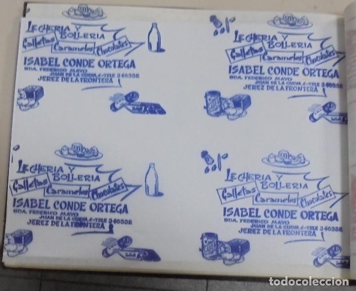 Sammelleidenschaft Papier: PLIEGO DE PAPEL. LECHERIA Y BOLLERIA. ISABEL CONDE ORTEGA. JEREZ, CADIZ. 35 X 28CM