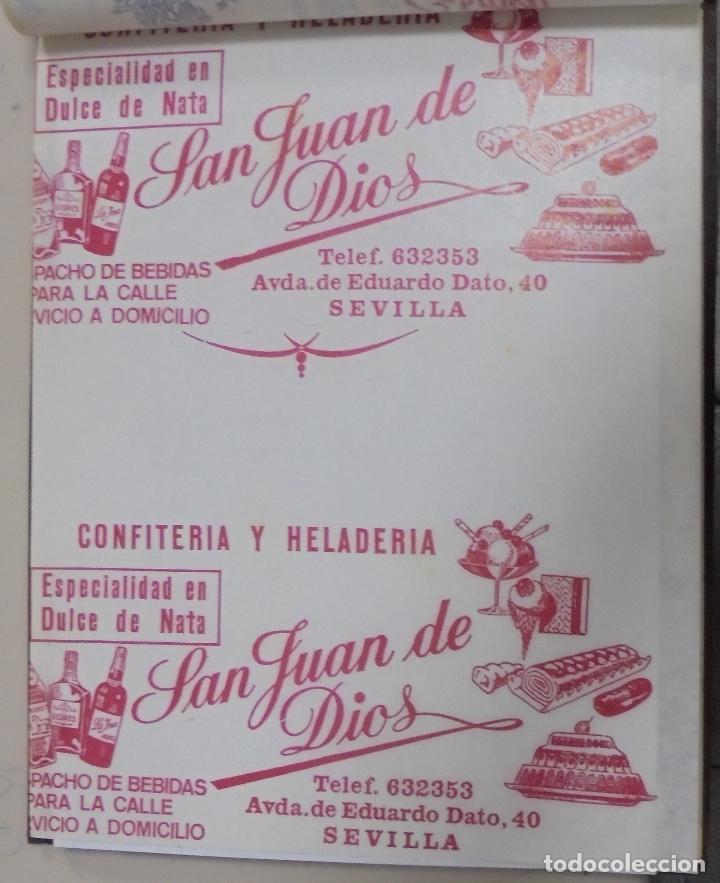 Sammelleidenschaft Papier: PLIEGO DE PAPEL. CONFITERIA Y HELADERIA. SAN JUAN DE DIOS. SEVILLA. 35 X 28CM