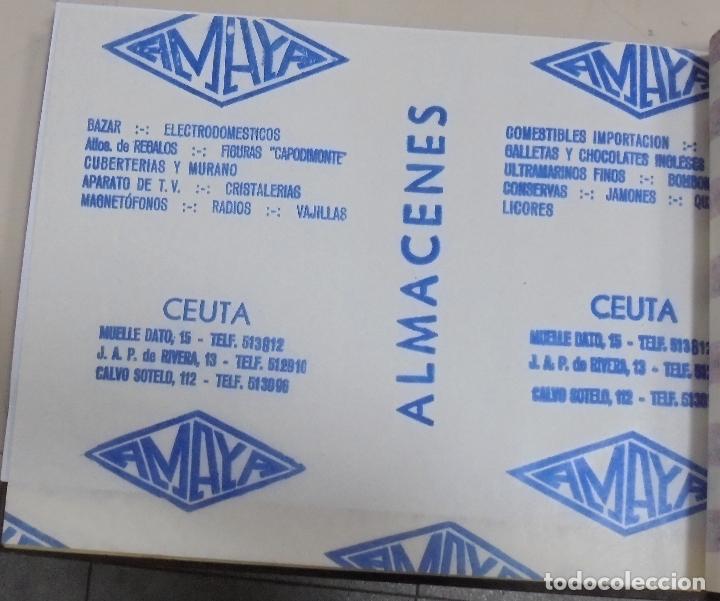 Sammelleidenschaft Papier: PLIEGO DE PAPEL. ALMACENES AMAYA. BAZAR, ELECTRODOMESTICOS. REGALOS. CEUTA. 35 X 28CM