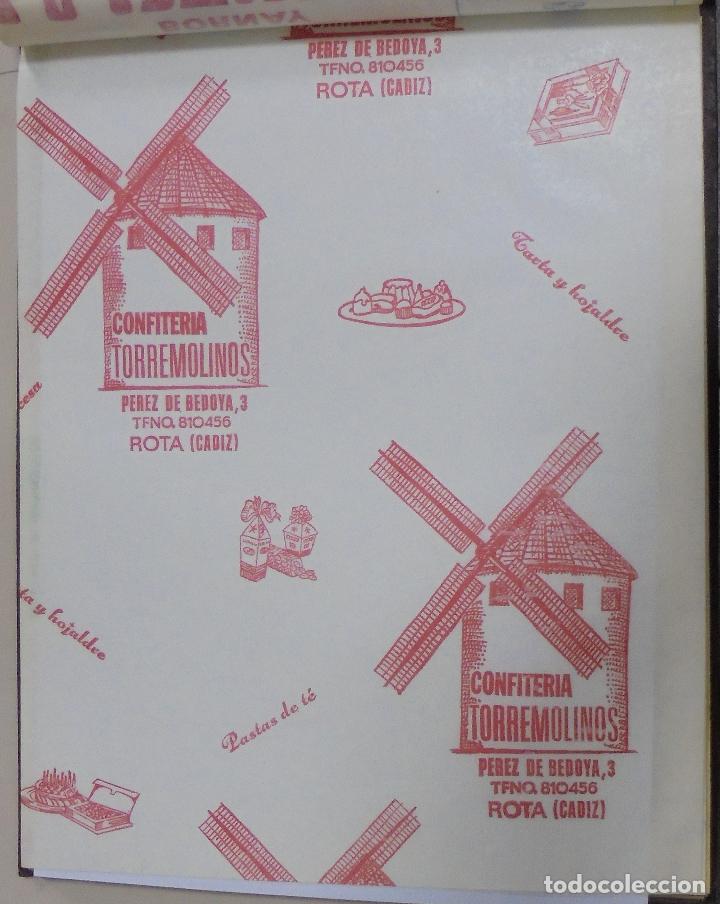 Collectionnisme: PLIEGO DE PAPEL. CONFITERIA TORREMOLINOS. TARTA Y HOJALDRE. ROTA, CADIZ. 35 X 28CM