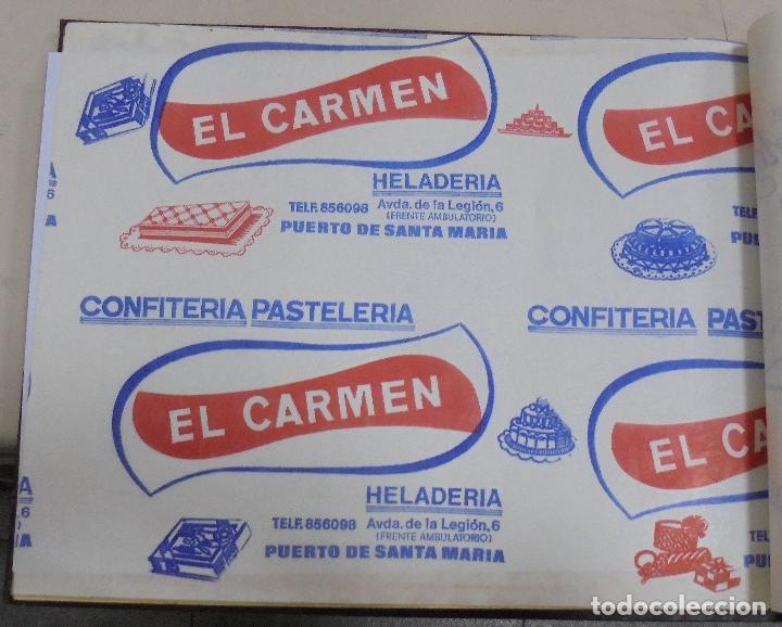 Collectionnisme: PLIEGO DE PAPEL. CONFITERIA PASTELERIA EL CARMEN. PUERTO SANTA MARIA, CADIZ. 35 X 28CM