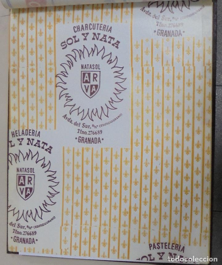 Collectionnisme: PLIEGO DE PAPEL. CHARCUTERIA, PASTELERIA, HELADERIA. SOL Y NATA. NATASOL. GRANADA. 35 X 28CM