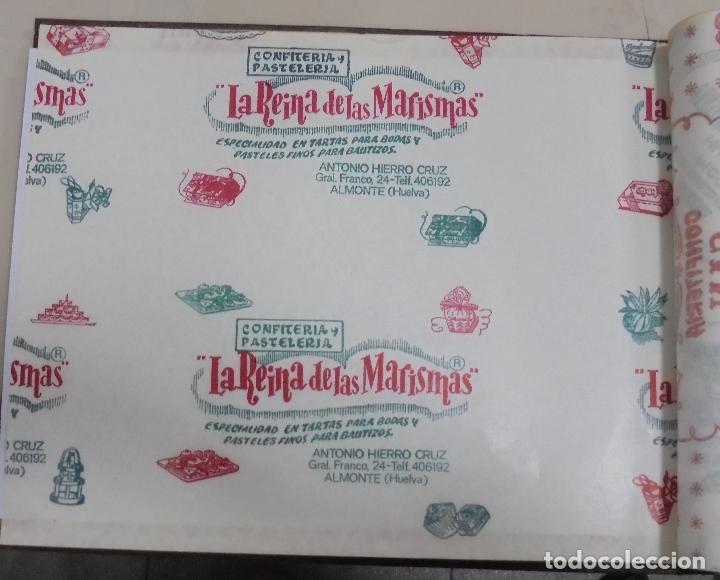 Collectionnisme: PLIEGO DE PAPEL. CONFITERIA PASTELERIA. LA REINA DE LAS MARISMAS. ALMONTE, HUELVA. 35 X 28CM