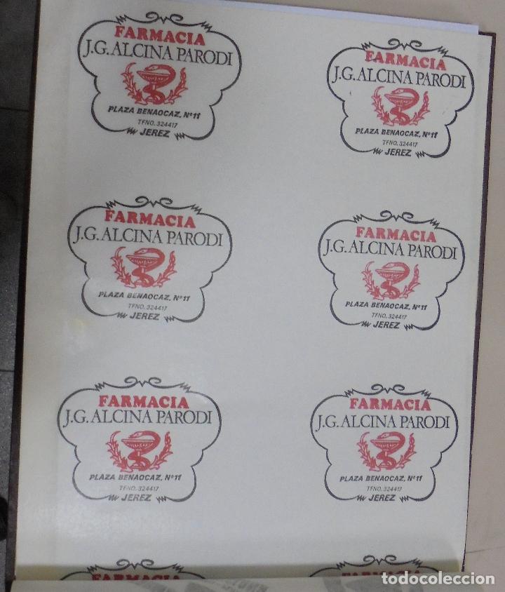 Coleccionismo: PLIEGO DE PAPEL. FARMACIA J.G. ALCINA PARODI. JEREZ, CADIZ. 35 X 28CM