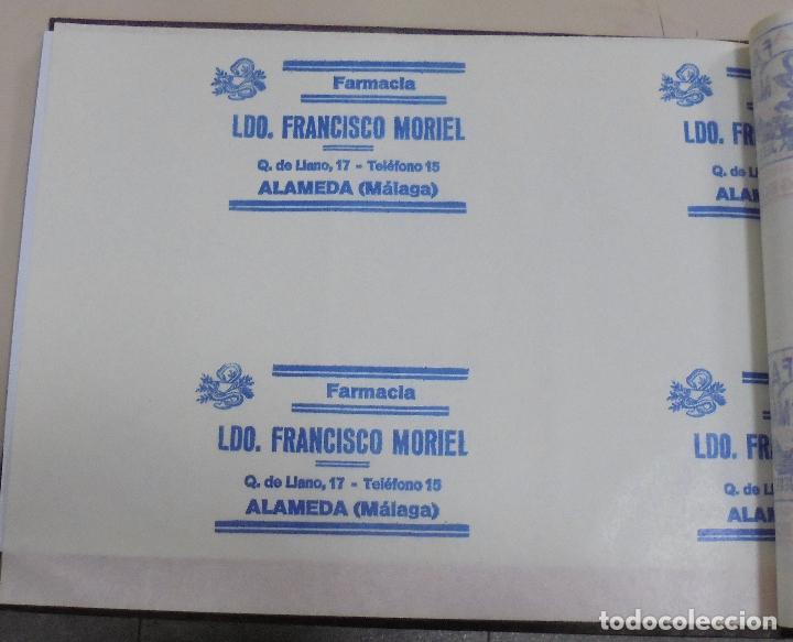 Coleccionismo: PLIEGO DE PAPEL. FARMACIA. LDO. FRANCISCO MORIEL. ALAMEDA, MALAGA. 35 X 28CM