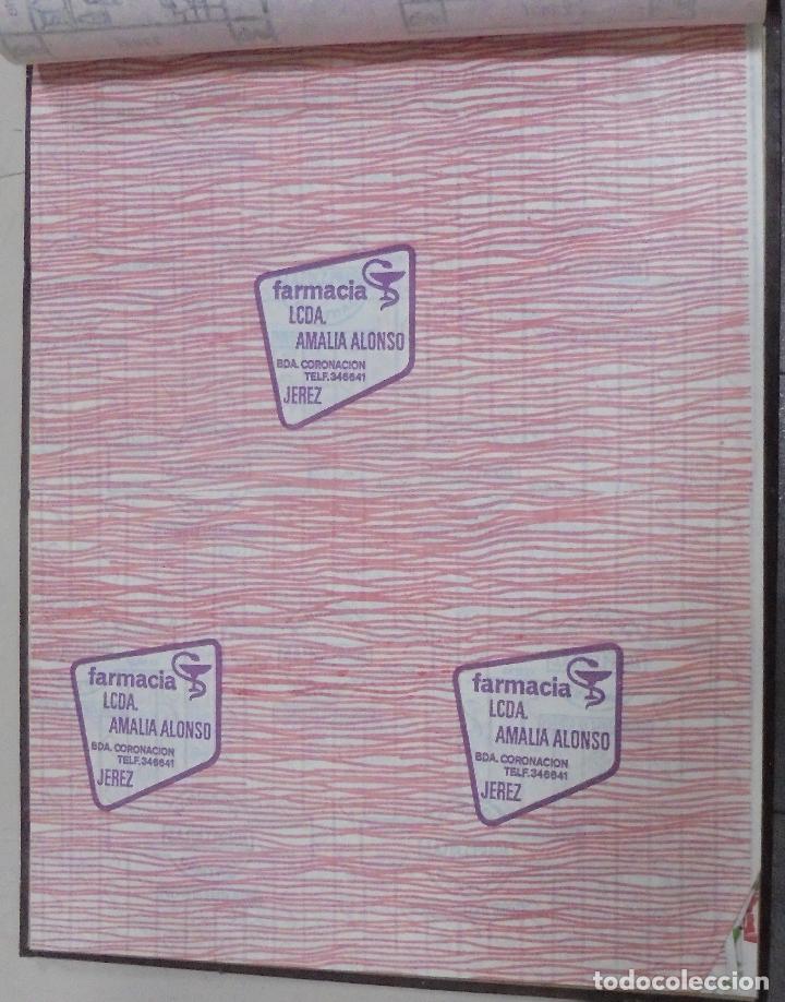 Collectionnisme: PLIEGO DE PAPEL. FARMACIA. LCDA. AMALIA ALONSO. JEREZ, CADIZ. 35 X 28CM