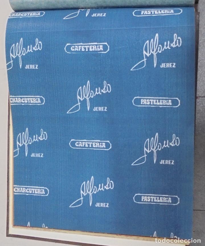 Collecting paper: PLIEGO DE PAPEL. CAFETERIA PASTELERIA. ALFONSO. JEREZ, CADIZ. 35 X 28CM