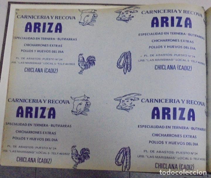 Collecting paper: PLIEGO DE PAPEL. CARNICERIA Y RECOVA. ARIZA. CHICLANA, CADIZ. 35 X 28CM