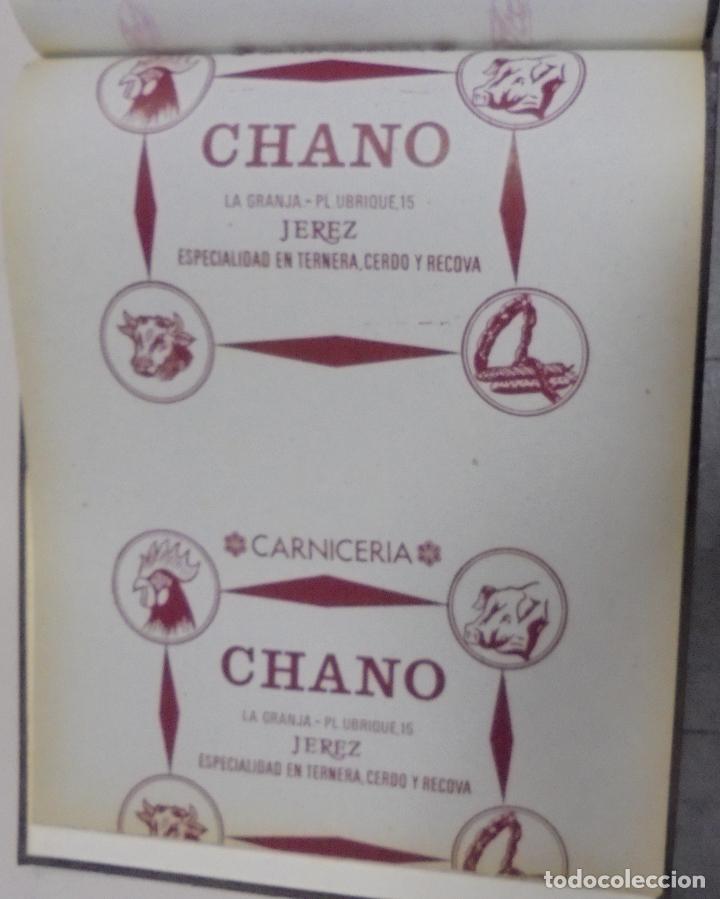 Collecting paper: PLIEGO DE PAPEL. CARNICERIA CHANO. JEREZ, CADIZ. 35 X 28CM