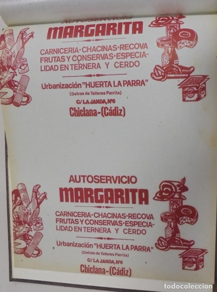 Collecting paper: PLIEGO DE PAPEL. AUTOSERVICIO MARGARITA. CHICLANA, CADIZ. 35 X 28CM