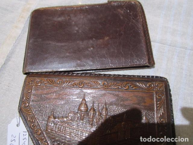 Coleccionismo: Pitillera de cuero repujado 13 x 9 cms. - Foto 3