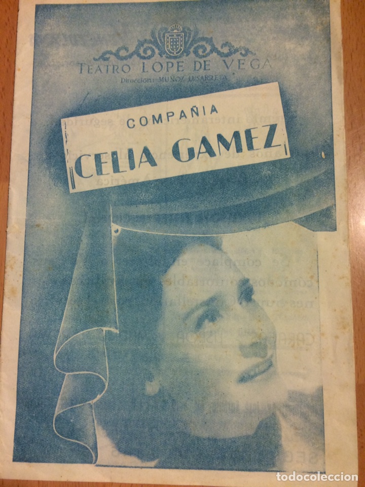 Coleccionismo: Programa de Celia G&aacute;mez teatro lope de Vega d&oacute;lares - Foto 1