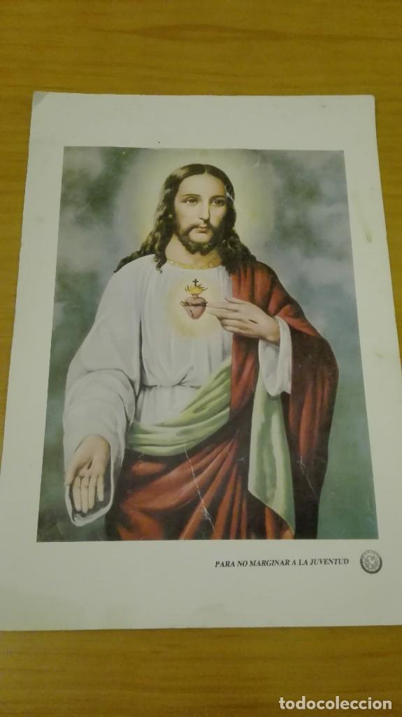 Coleccionismo: Lamina sagrado coraz&oacute;n de Jes&uacute;s - Foto 1