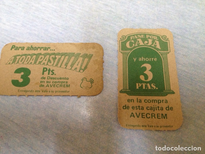 Coleccionismo: Vale descuento 3 ptas AVECREM - Foto 1
