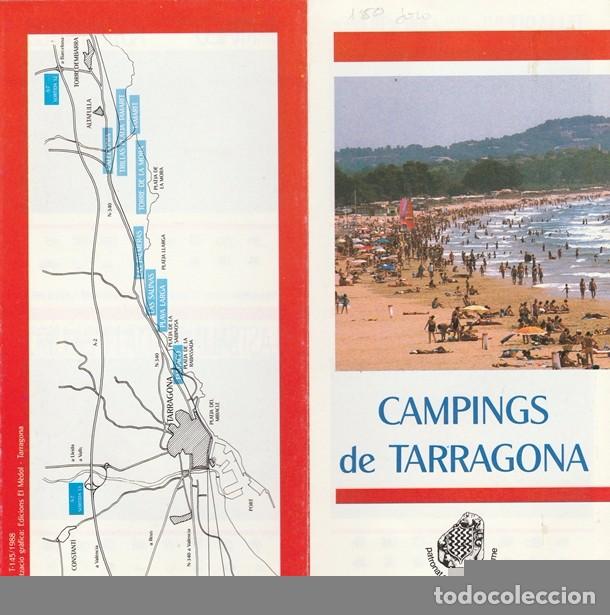 Collecting paper: TARRAGONA - CAMPINGS - 1988 - FOLLETO PLANO GUIA - ESPANYOL / ANGLES - PATRONAT MUNICIPAL DE TURISME