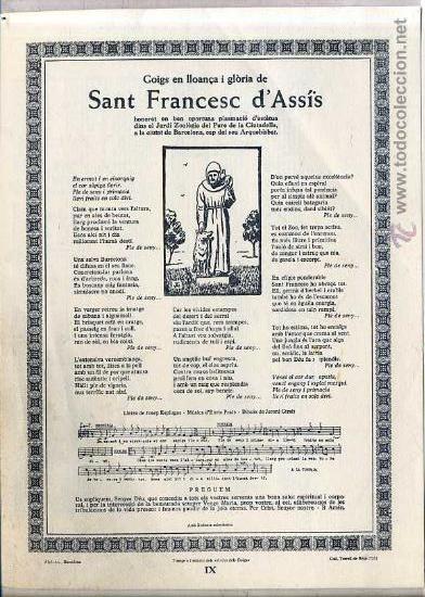 Coleccionismo: GOIGS EN LLOAN&Ccedil;A I GL&Ograve;RIA DE SANT FRANCESC D'ASS&Iacute;S (1977)