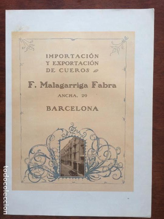 Coleccionismo: FRANCISCO .MALAGARRIGA FABRA MUNNE BARCELONA IMPORTACI&Oacute;N Y EXPORTACI&Oacute;N DE CUEROS