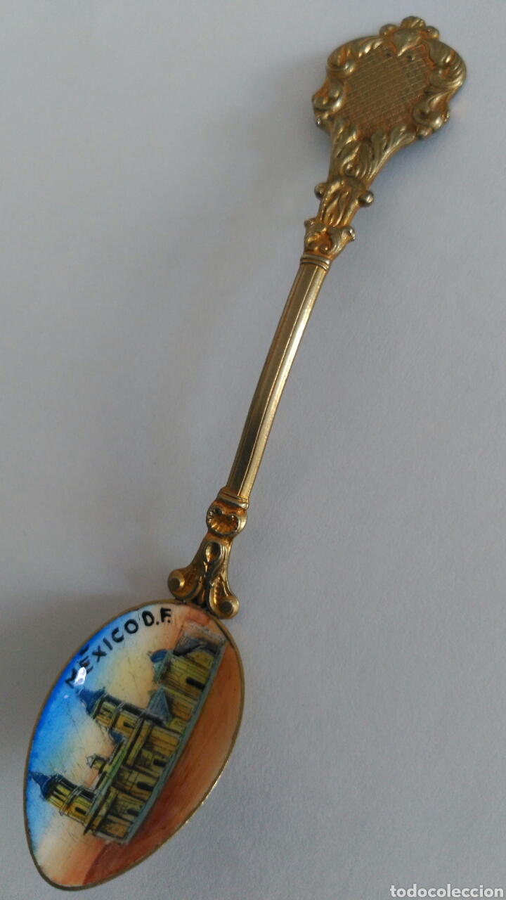 Coleccionismo: CUCHARILLA DE M&Eacute;XICO DF CON ESMALTE - Foto 1