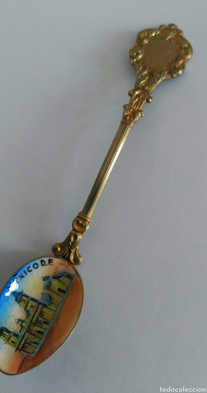 Coleccionismo: CUCHARILLA DE M&Eacute;XICO DF CON ESMALTE - Foto 3