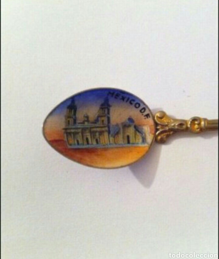 Coleccionismo: CUCHARILLA DE M&Eacute;XICO DF CON ESMALTE - Foto 4
