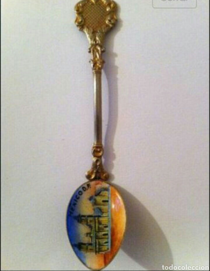 Coleccionismo: CUCHARILLA DE M&Eacute;XICO DF CON ESMALTE - Foto 5