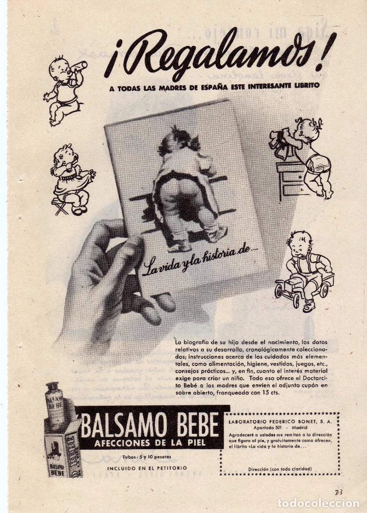 anuncio publicidad balsamo bebe-perfumes dana - Comprar Documentos antiguos  en todocoleccion - 89655256