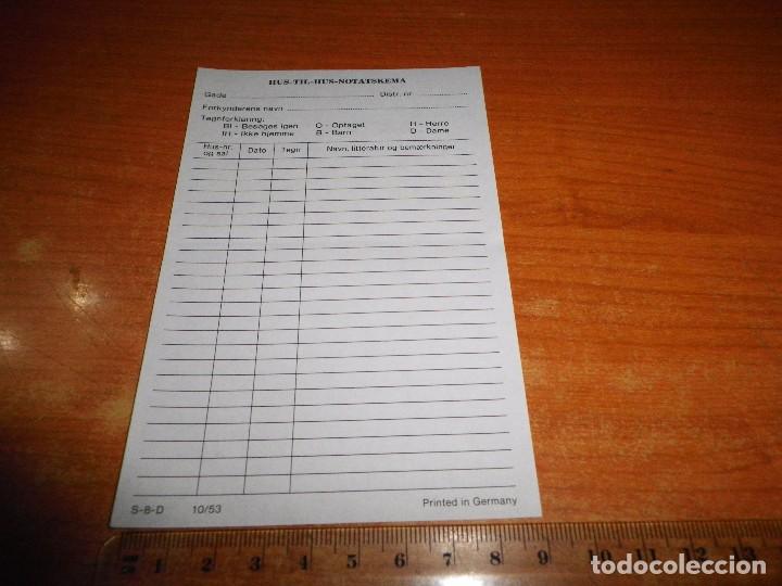 Coleccionismo: HUS-TIL-HUS-NOTATSKEMA REGISTRO DE CASA EN CASA TESTIGOS DE JEHOVA EN DANES WATCHTOWER