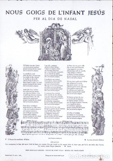 Collezionismo: NOUS GOIGS DE L'INFANT JES&Uacute;S PER AL DIA DE NADAL - FACS&Iacute;MIL - FELICITACI&Oacute; NADAL TEJIDOS IRIS 1973