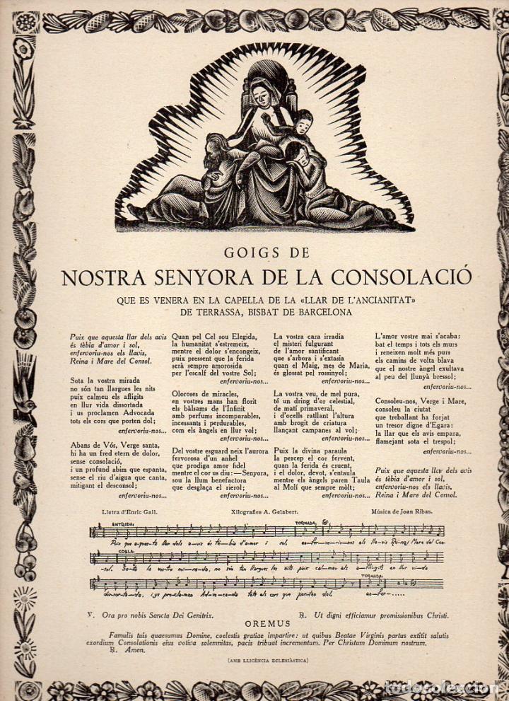 Collectionnisme: GOIGS DE NOSTRA SENYORA DE LA CONSOLACI&Oacute; - LLAR DE L' ANCIANITAT, TERRASSA (1967)