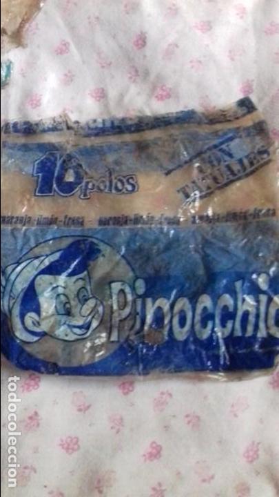 Coleccionismo: antiguo envoltorio paquete de los polos conguitos pinocho .disney. a&ntilde;os 70.vacio