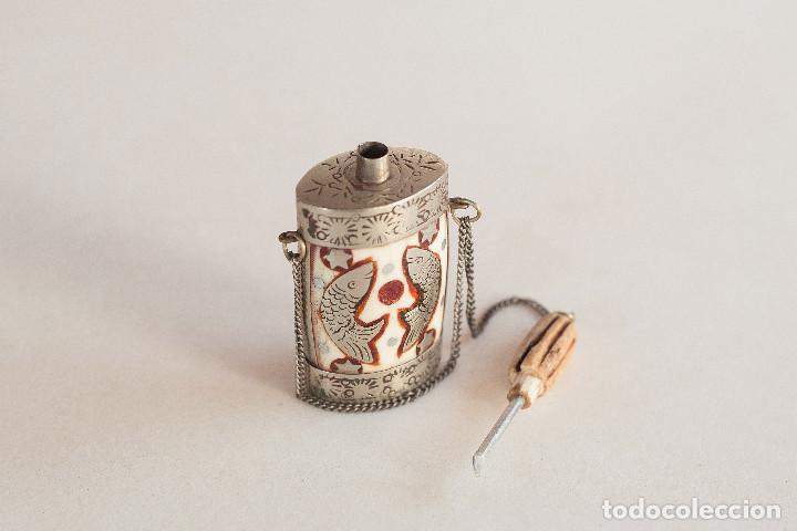 Coleccionismo: SNUFF BOTTLE CON MARFIL INCRUSTADO - Foto 4