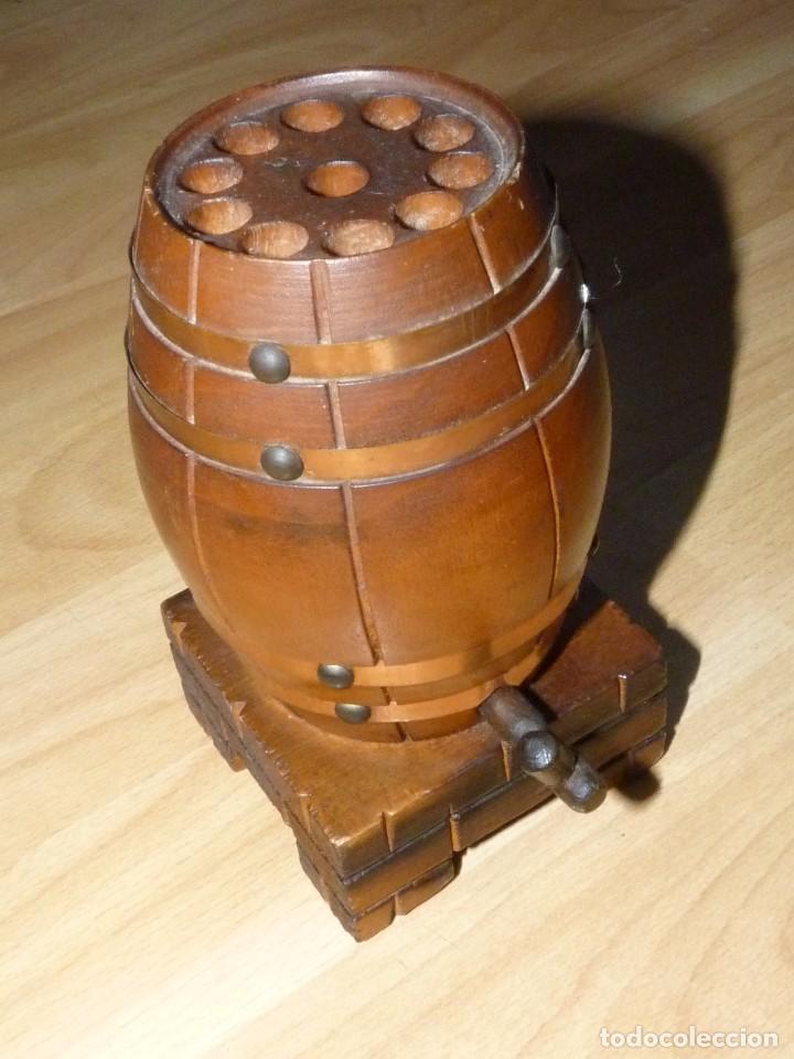 antiguo barril de madera medidas (36×25cm ). - Compra venta en todocoleccion