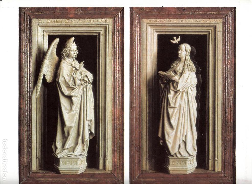 Sammelleidenschaft Papier: MUSEO THYSSEN-BORNEMISZA. L&Aacute;MINA 29x23. JAN VAN EYCK. D&Iacute;PTICO DE LA ANUNCIACI&Oacute;N, 1435 - 1441.