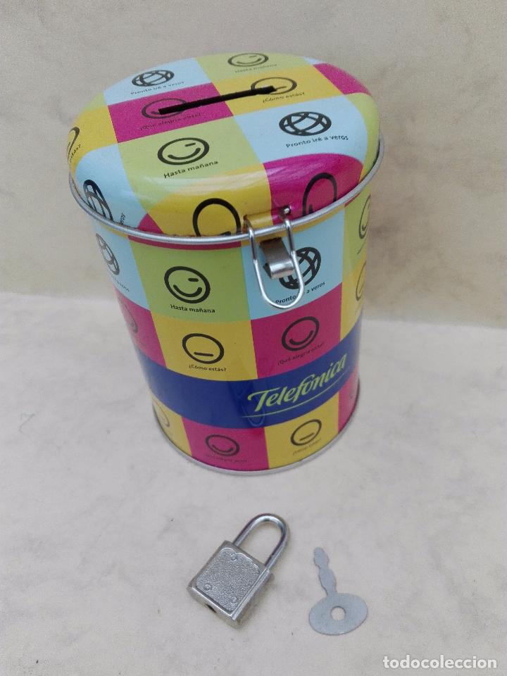 Coleccionismo: HUCHA DE TELEFONICA CON SU LLAVE Y CANDADO - Foto 1