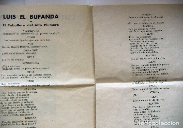 Coleccionismo: Luis El Bufanda Sainete Lirico - Foto 2