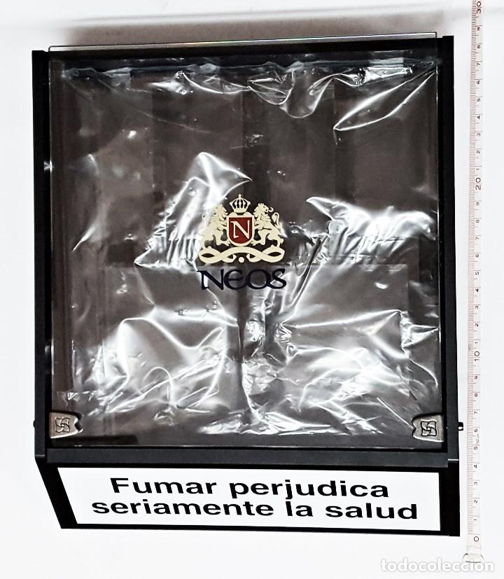 Coleccionismo: Expositor de mostrador de cigarrillos NEOS. - Foto 4