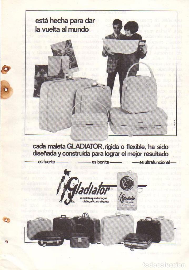 Coleccionismo: ANUNCIO PUBLICIDAD MALETAS GLADIATOR