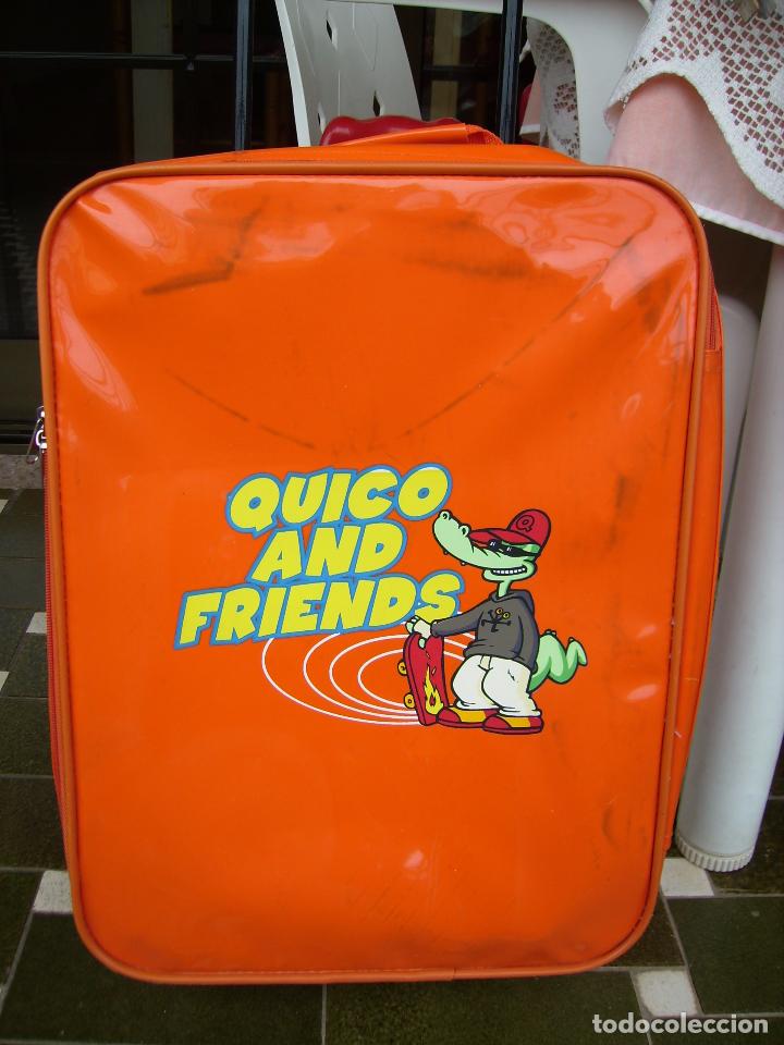 Coleccionismo: **BONITA MALETA DE----QUICO LA MASCOTA DE BANCAJA---- GRAN CAPACIDAD. CON RUEDAS, COMO NUEVA!!!!**