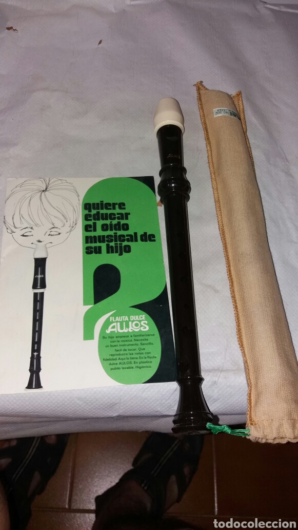 Coleccionismo: flauta dulce aulos - Foto 1