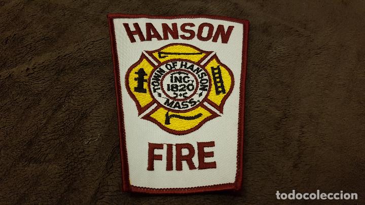 Sammeln: PARCHE ESCUDO BORDADO DEPARTAMENTO BOMBEROS HANSON FIRE TOWN OF HANSON MASS INC 1820
